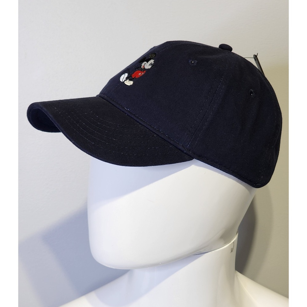 Disney Classic Mickey Mouse Happy‎ Stance Retro Blue Adjustable Baseball Hat Cap - Picture 3 of 10
